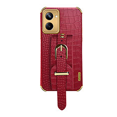 Coque Luxe Cuir Housse Etui XD5 pour Realme 10 Pro 5G Rouge