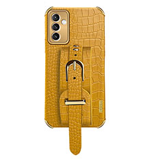 Coque Luxe Cuir Housse Etui XD5 pour Samsung Galaxy A05s Jaune