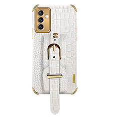 Coque Luxe Cuir Housse Etui XD5 pour Samsung Galaxy A15 5G Blanc