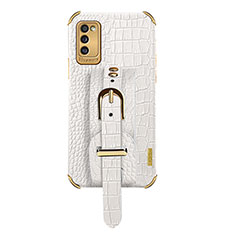 Coque Luxe Cuir Housse Etui XD5 pour Samsung Galaxy A41 Blanc