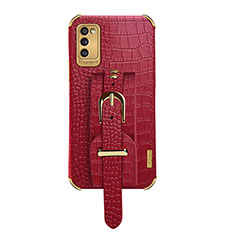 Coque Luxe Cuir Housse Etui XD5 pour Samsung Galaxy A41 Rouge