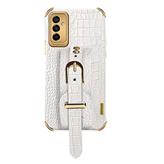Coque Luxe Cuir Housse Etui XD5 pour Samsung Galaxy F23 5G Blanc