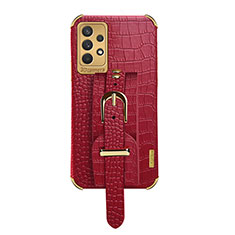 Coque Luxe Cuir Housse Etui XD5 pour Samsung Galaxy M32 5G Rouge