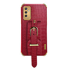 Coque Luxe Cuir Housse Etui XD5 pour Samsung Galaxy M52 5G Rouge