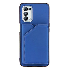 Coque Luxe Cuir Housse Etui Y01B pour OnePlus Nord N200 5G Bleu