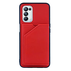 Coque Luxe Cuir Housse Etui Y01B pour OnePlus Nord N200 5G Rouge