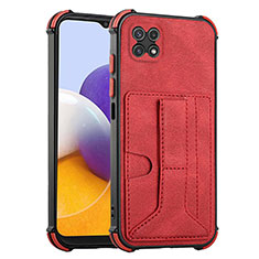 Coque Luxe Cuir Housse Etui Y01B pour Samsung Galaxy F42 5G Rouge