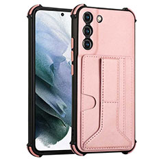 Coque Luxe Cuir Housse Etui Y01B pour Samsung Galaxy S21 Plus 5G Or Rose