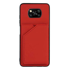 Coque Luxe Cuir Housse Etui Y01B pour Xiaomi Poco X3 NFC Rouge