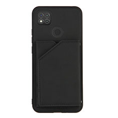 Coque Luxe Cuir Housse Etui Y01B pour Xiaomi Redmi 9C NFC Noir