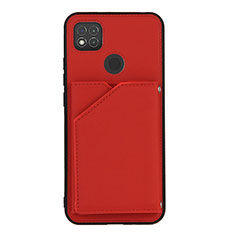 Coque Luxe Cuir Housse Etui Y01B pour Xiaomi Redmi 9C NFC Rouge