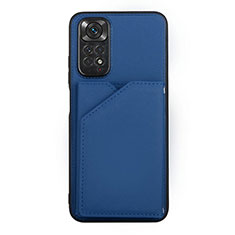 Coque Luxe Cuir Housse Etui Y01B pour Xiaomi Redmi Note 11 4G (2022) Bleu