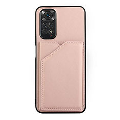 Coque Luxe Cuir Housse Etui Y01B pour Xiaomi Redmi Note 11 4G (2022) Or Rose