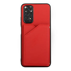 Coque Luxe Cuir Housse Etui Y01B pour Xiaomi Redmi Note 11 4G (2022) Rouge