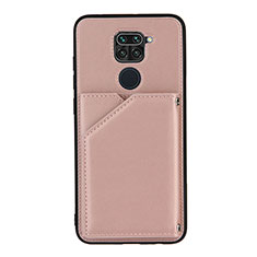 Coque Luxe Cuir Housse Etui Y01B pour Xiaomi Redmi Note 9 Or Rose