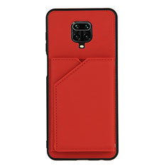 Coque Luxe Cuir Housse Etui Y01B pour Xiaomi Redmi Note 9 Pro Max Rouge