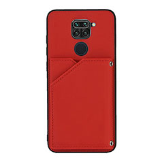 Coque Luxe Cuir Housse Etui Y01B pour Xiaomi Redmi Note 9 Rouge