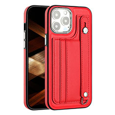 Coque Luxe Cuir Housse Etui Y02B pour Apple iPhone 13 Pro Max Rouge