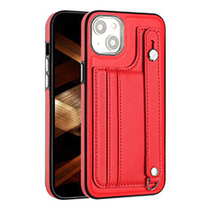 Coque Luxe Cuir Housse Etui Y02B pour Apple iPhone 13 Rouge
