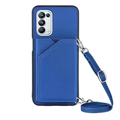 Coque Luxe Cuir Housse Etui Y02B pour OnePlus Nord N200 5G Bleu