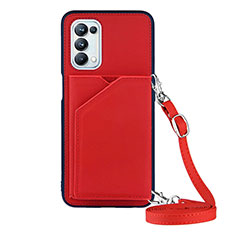 Coque Luxe Cuir Housse Etui Y02B pour OnePlus Nord N200 5G Rouge