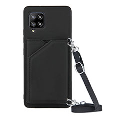 Coque Luxe Cuir Housse Etui Y02B pour Samsung Galaxy A42 5G Noir