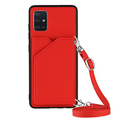 Coque Luxe Cuir Housse Etui Y02B pour Samsung Galaxy A51 5G Rouge