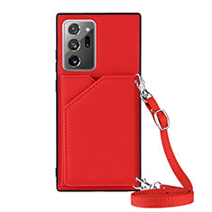 Coque Luxe Cuir Housse Etui Y02B pour Samsung Galaxy Note 20 Ultra 5G Rouge