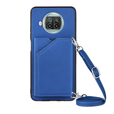 Coque Luxe Cuir Housse Etui Y02B pour Xiaomi Mi 10T Lite 5G Bleu