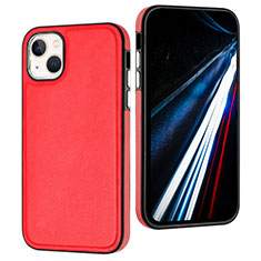 Coque Luxe Cuir Housse Etui Y03B pour Apple iPhone 14 Rouge