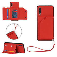 Coque Luxe Cuir Housse Etui Y03B pour Samsung Galaxy A30S Rouge