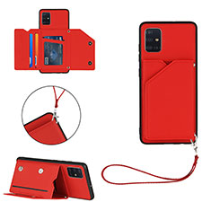 Coque Luxe Cuir Housse Etui Y03B pour Samsung Galaxy A51 4G Rouge