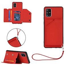 Coque Luxe Cuir Housse Etui Y03B pour Samsung Galaxy A71 5G Rouge