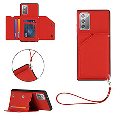 Coque Luxe Cuir Housse Etui Y03B pour Samsung Galaxy Note 20 5G Rouge