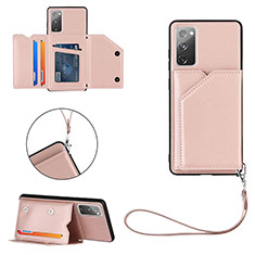 Coque Luxe Cuir Housse Etui Y03B pour Samsung Galaxy S20 FE (2022) 5G Or Rose