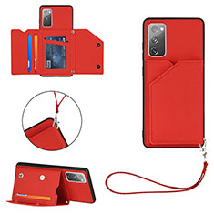 Coque Luxe Cuir Housse Etui Y03B pour Samsung Galaxy S20 FE (2022) 5G Rouge