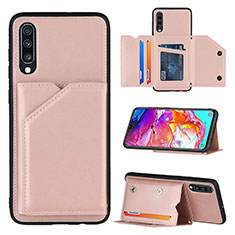 Coque Luxe Cuir Housse Etui Y04B pour Samsung Galaxy A70S Or Rose