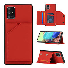 Coque Luxe Cuir Housse Etui Y04B pour Samsung Galaxy A71 5G Rouge