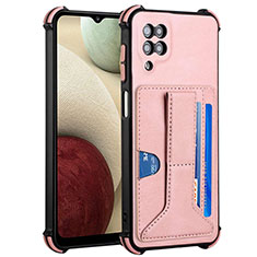 Coque Luxe Cuir Housse Etui Y04B pour Samsung Galaxy M12 Or Rose