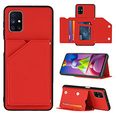 Coque Luxe Cuir Housse Etui Y04B pour Samsung Galaxy M51 Rouge