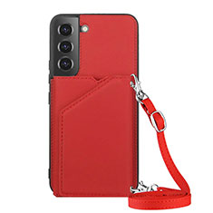 Coque Luxe Cuir Housse Etui Y04B pour Samsung Galaxy S25 5G Rouge