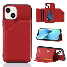Coque Luxe Cuir Housse Etui Y05B pour Apple iPhone 13 Rouge