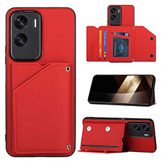 Coque Luxe Cuir Housse Etui YB1 pour Huawei Honor 90 Lite 5G Rouge