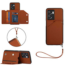 Coque Luxe Cuir Housse Etui YB1 pour OnePlus Nord N300 5G Marron