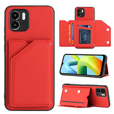 Coque Luxe Cuir Housse Etui YB1 pour Xiaomi Redmi A1 Rouge