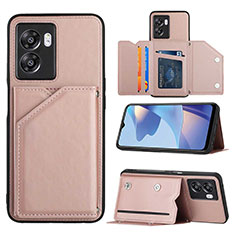 Coque Luxe Cuir Housse Etui YB2 pour OnePlus Nord N300 5G Or Rose