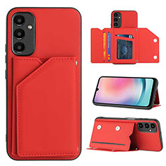 Coque Luxe Cuir Housse Etui YB2 pour Samsung Galaxy A25 5G Rouge