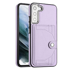 Coque Luxe Cuir Housse Etui YB2 pour Samsung Galaxy S21 FE 5G Violet