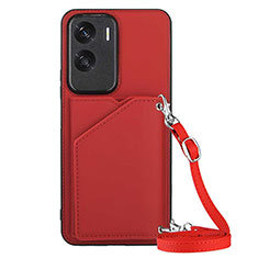 Coque Luxe Cuir Housse Etui YB3 pour Huawei Honor 90 Lite 5G Rouge