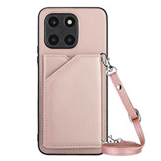 Coque Luxe Cuir Housse Etui YB3 pour Huawei Honor X8b Or Rose
